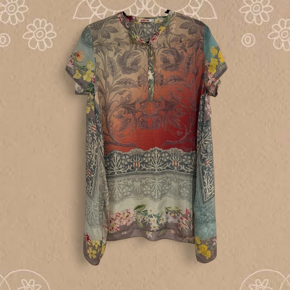 Johnny Was 100% Silk Blouse – Size S